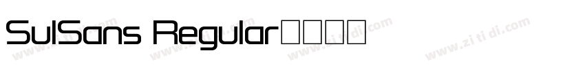 SulSans Regular字体转换
